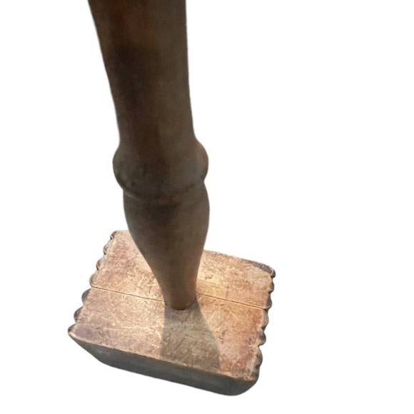 Vintage Kitchen Tall Primitive Farmhouse Decor Solid Wood Narrow Handle Utensils - Picture 14 of 14